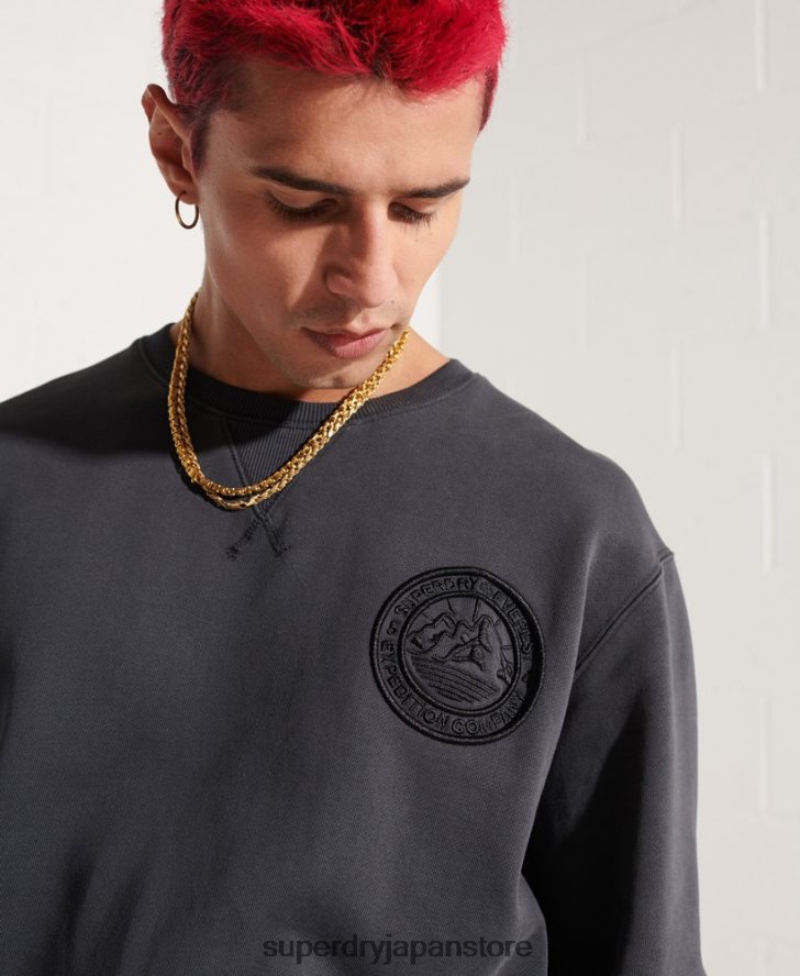 エクスペディション グラフィック クルー スウェットシャツ 男性 Superdry 衣類 黒 2J62PZ5057