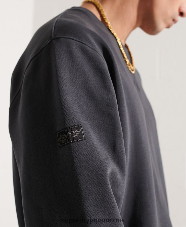 エクスペディション グラフィック クルー スウェットシャツ 男性 Superdry 衣類 黒 2J62PZ5057