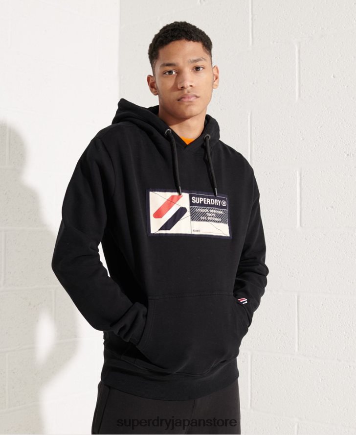 スポーツジョックタグパーカー 男性 Superdry 衣類 黒 2J62PZ5060