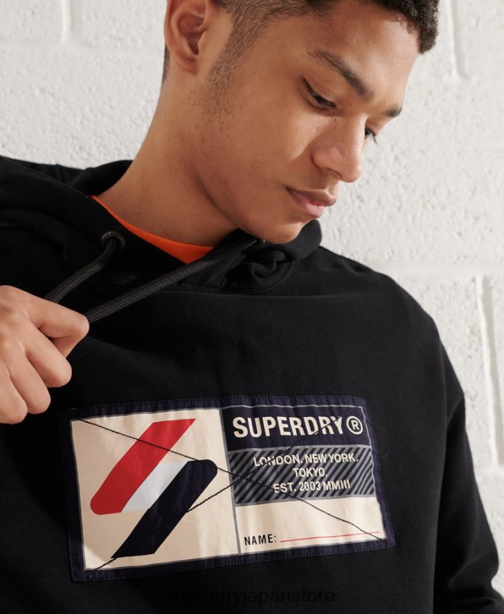 スポーツジョックタグパーカー 男性 Superdry 衣類 黒 2J62PZ5060
