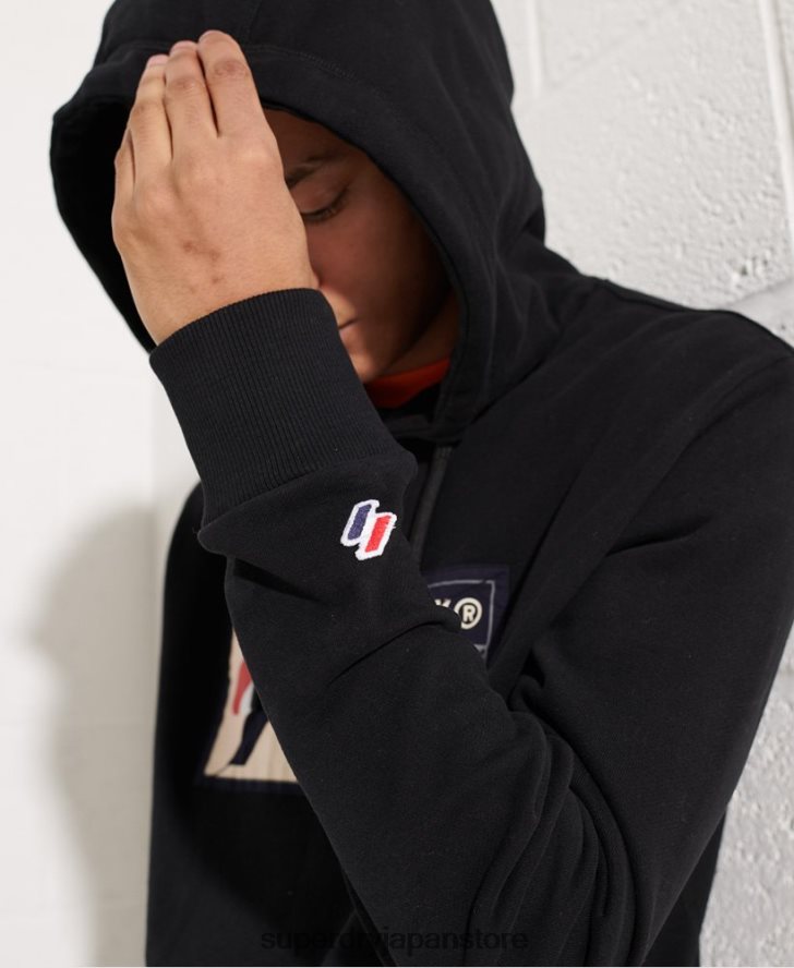 スポーツジョックタグパーカー 男性 Superdry 衣類 黒 2J62PZ5060