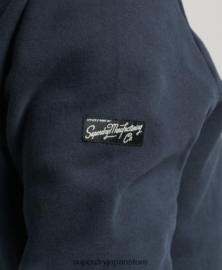 法人ロゴ ワーククルースウェットシャツ 男性 Superdry 衣類 海軍 2J62PZ5061