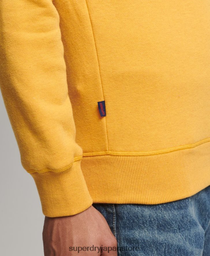 オーガニックコットン ヴィンテージロゴ クルースウェットシャツ 男性 Superdry 衣類 黄色 2J62PZ5068
