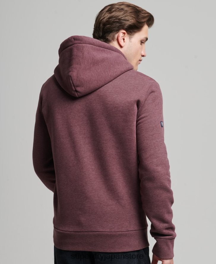 法人ロゴマールパーカー 男性 Superdry 衣類 赤 2J62PZ5072