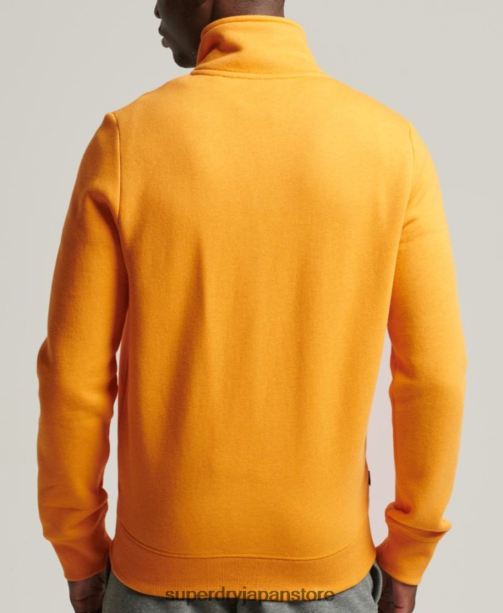 オーガニックコットン ヴィンテージロゴ ジップトラックトップ 男性 Superdry 衣類 黄色 2J62PZ5077
