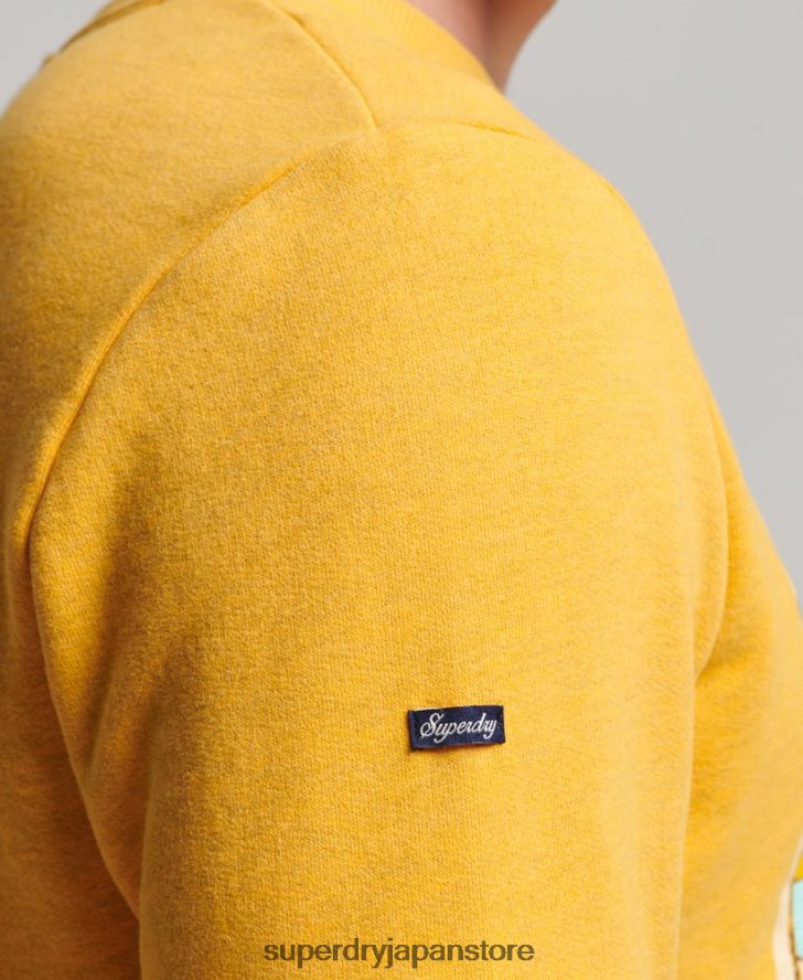 トラベル ポストカード グラフィック スウェットシャツ 男性 Superdry 衣類 金 2J62PZ5079