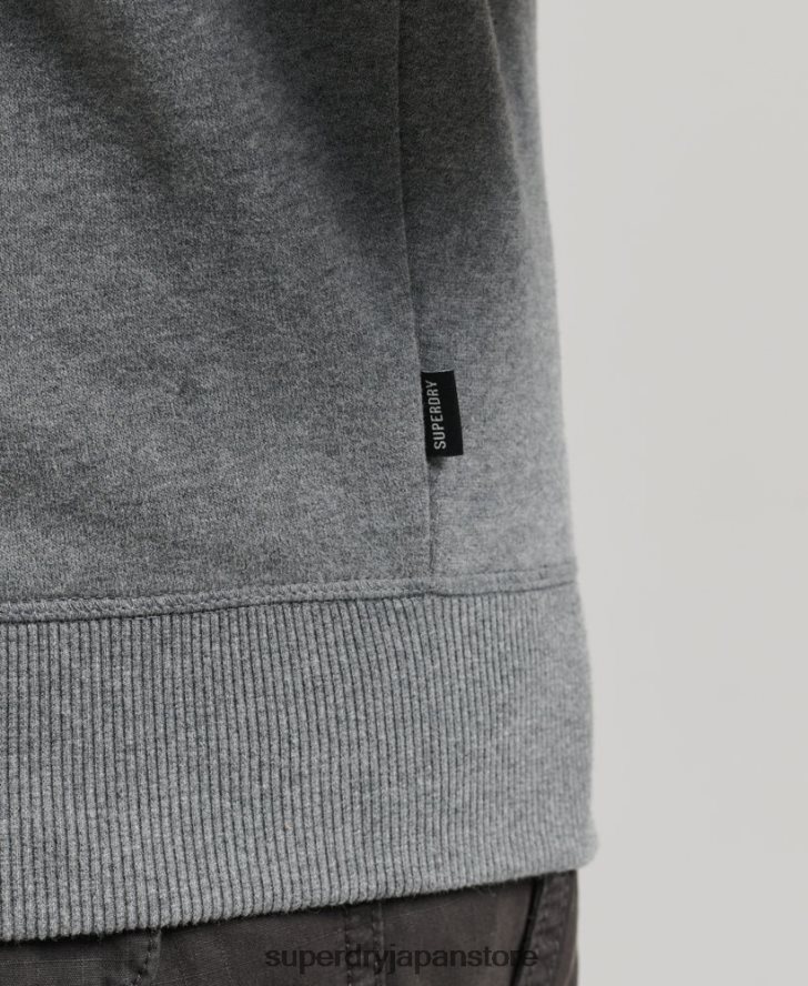 オーガニックコットン エッセンシャル ロゴ ハーフジップ スウェットシャツ 男性 Superdry 衣類 グレー 2J62PZ5080