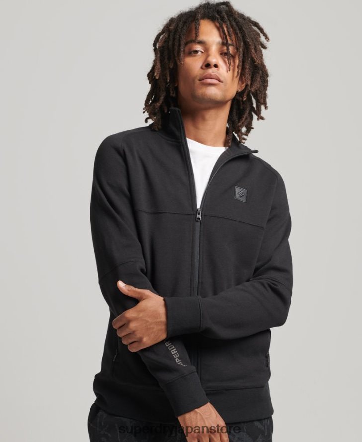 テックトラックトップ 男性 Superdry 衣類 黒 2J62PZ5087