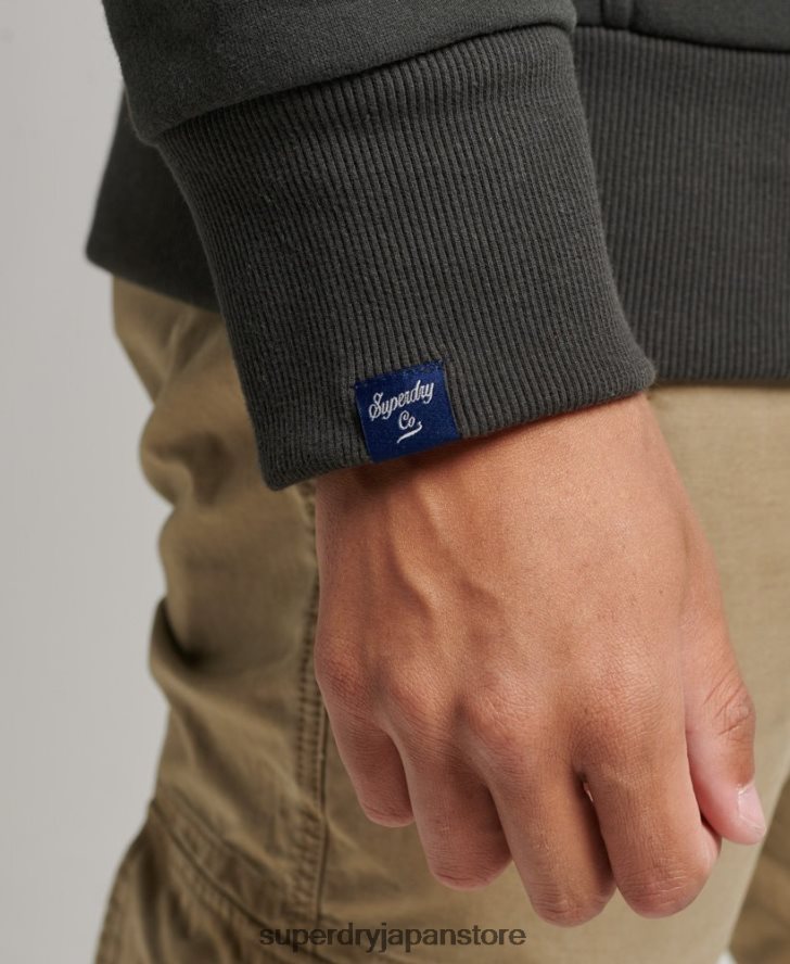 カレッジパーカー 男性 Superdry 衣類 濃い灰色 2J62PZ5089