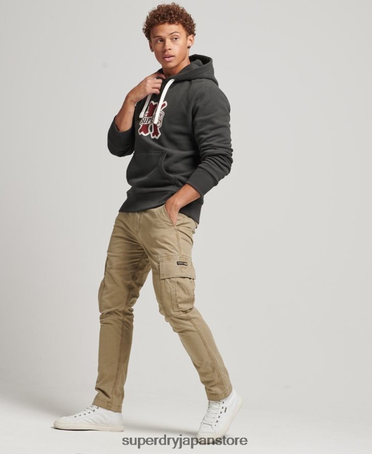 カレッジパーカー 男性 Superdry 衣類 濃い灰色 2J62PZ5089