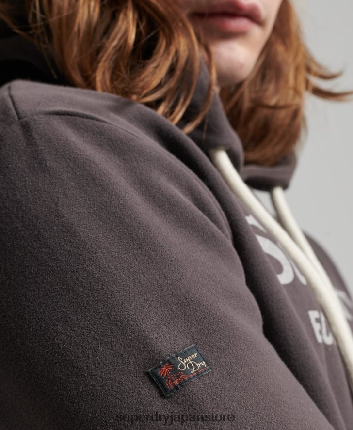 ヴィンテージ会場クラシックパーカー 男性 Superdry 衣類 濃い灰色 2J62PZ508