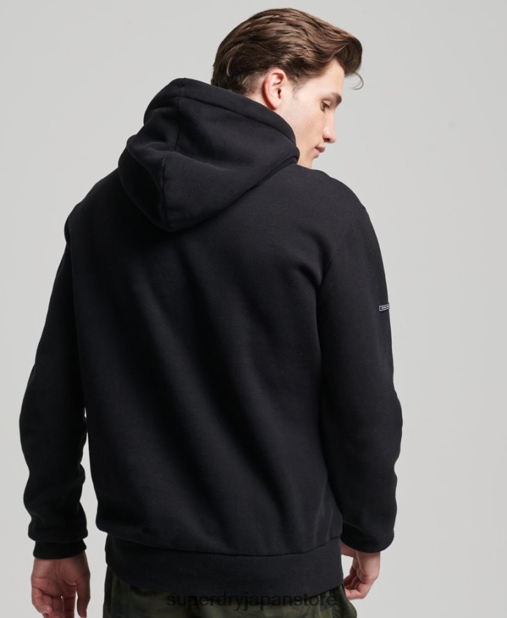 ヴィンテージロゴ ヘリテージパーカー 男性 Superdry 衣類 黒 2J62PZ5093
