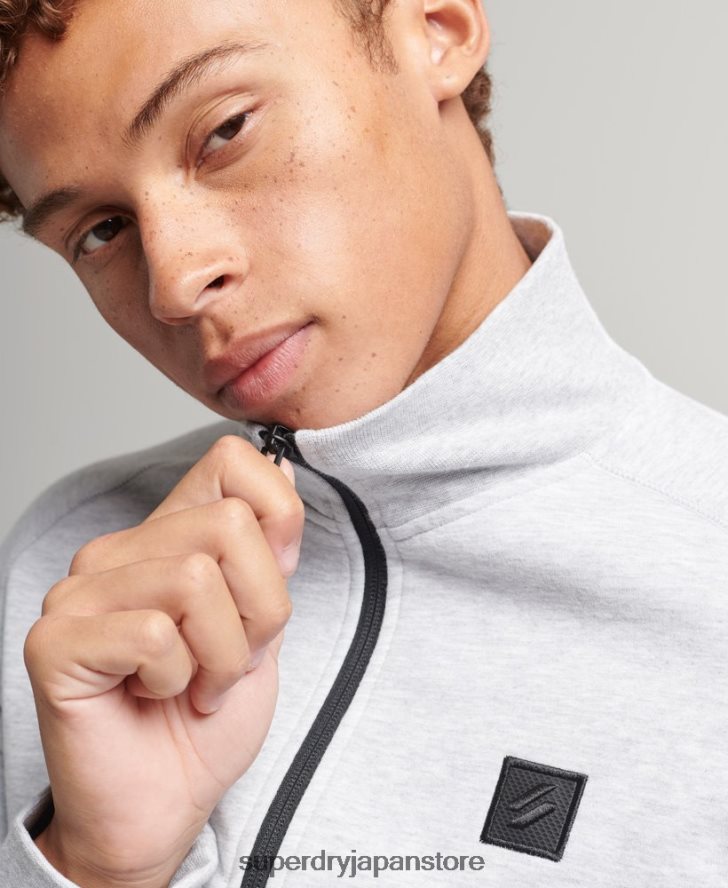 テックトラックトップ 男性 Superdry 衣類 グレー 2J62PZ5096