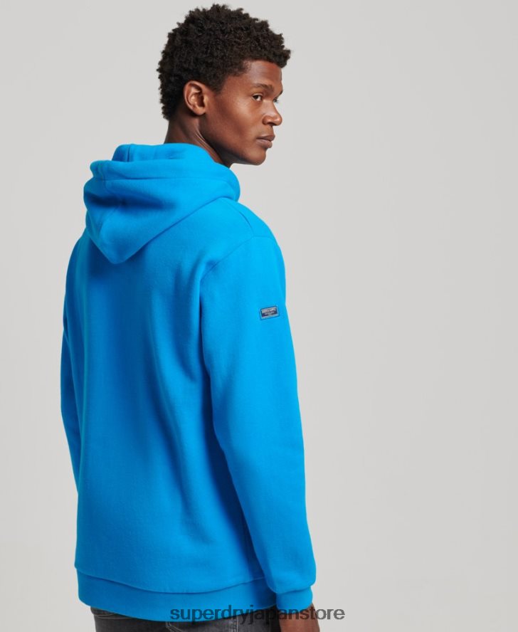トーナルコアロゴ刺繍パーカー 男性 Superdry 衣類 青 2J62PZ5100