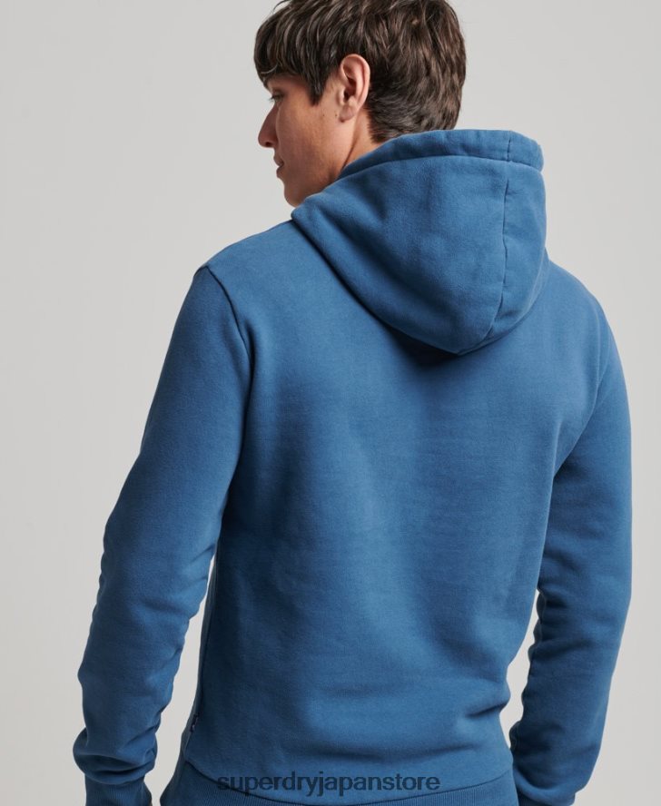 サインライターパーカー 男性 Superdry 衣類 青 2J62PZ5107