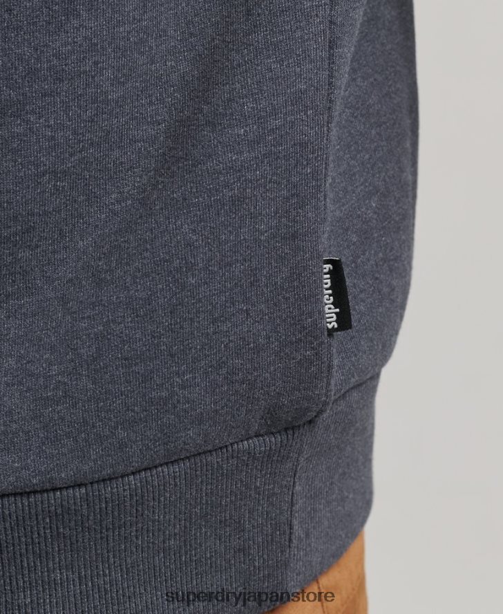 トラベルステッカー クルースウェットシャツ 男性 Superdry 衣類 海軍 2J62PZ510