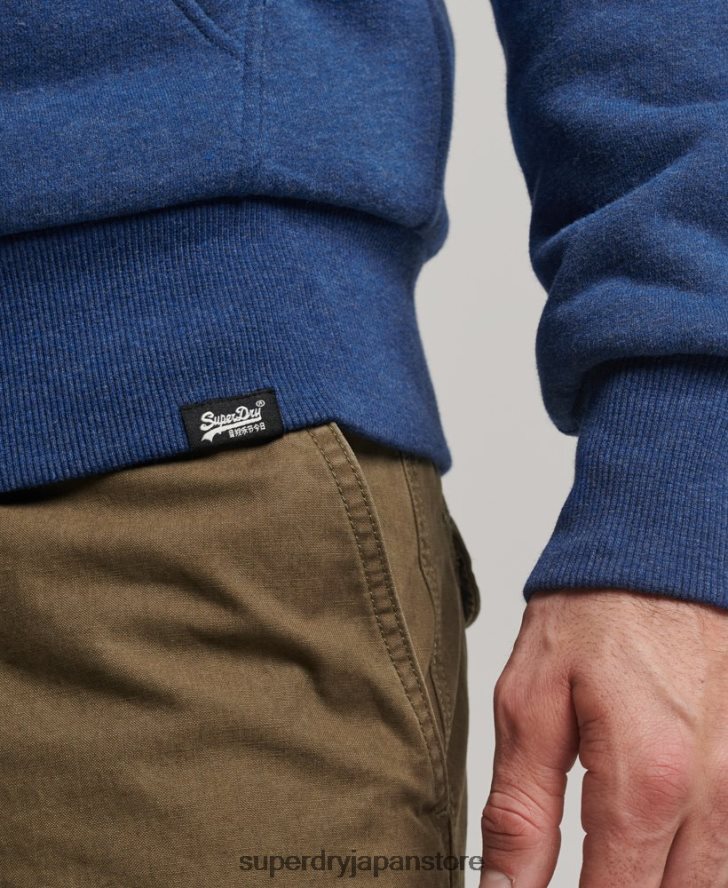エッセンシャルボーグ裏地付きジップパーカー 男性 Superdry 衣類 青 2J62PZ5110