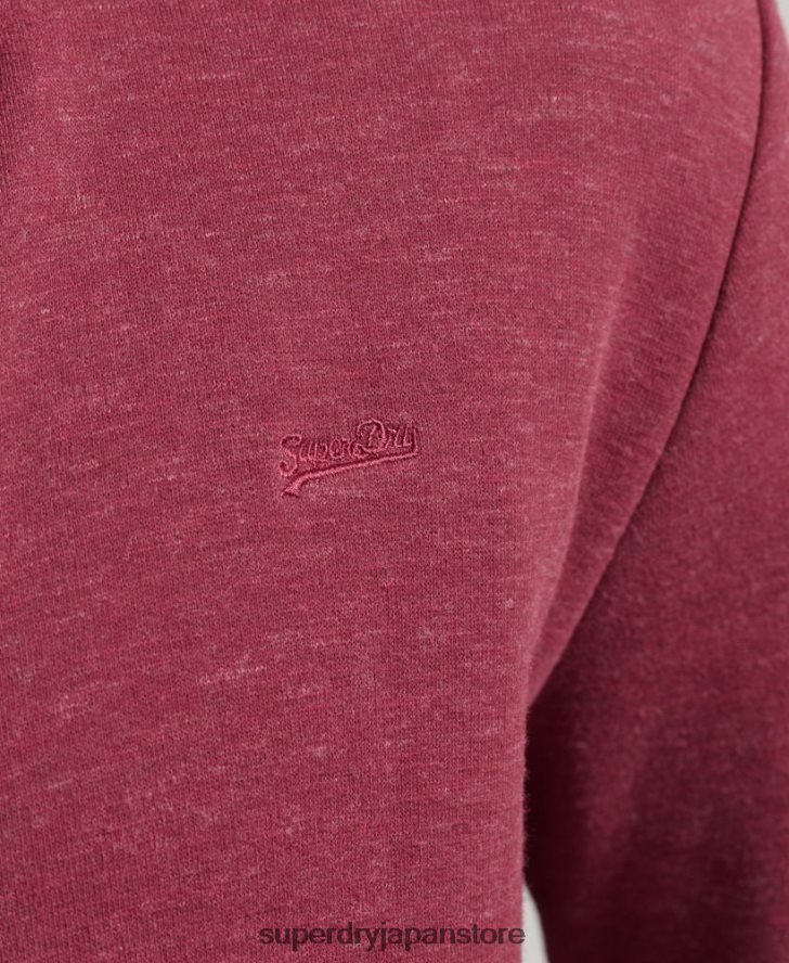 オーガニックコットン ヴィンテージロゴ ジップトラックトップ 男性 Superdry 衣類 赤 2J62PZ5112