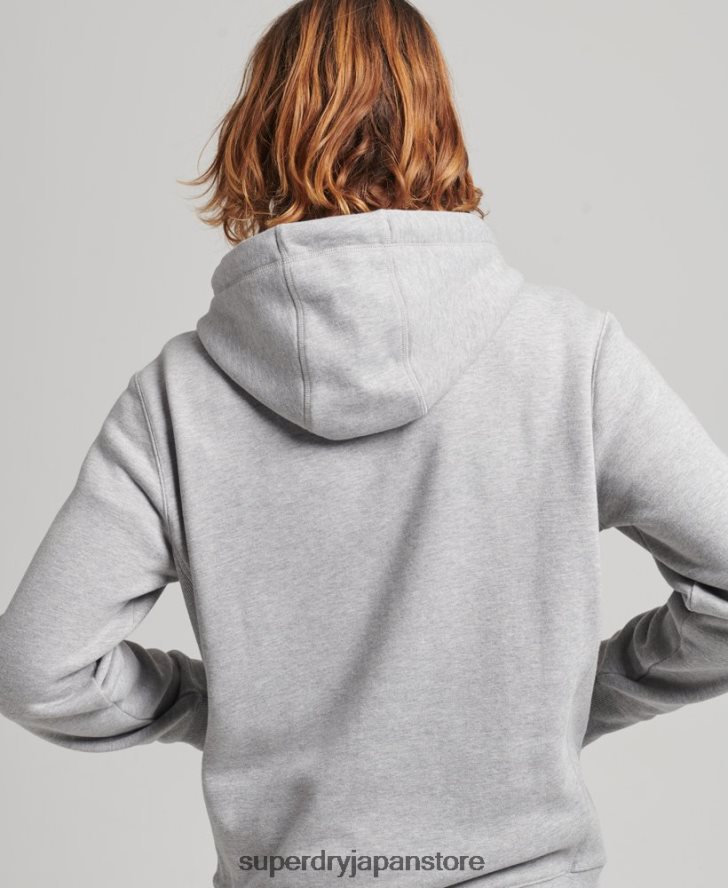 スタックアップリケロゴパーカー 男性 Superdry 衣類 グレー 2J62PZ5115