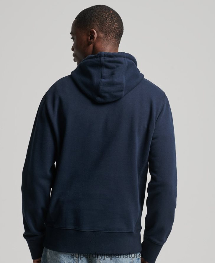 スポーツロゴクラブパーカー 男性 Superdry 衣類 海軍 2J62PZ5116