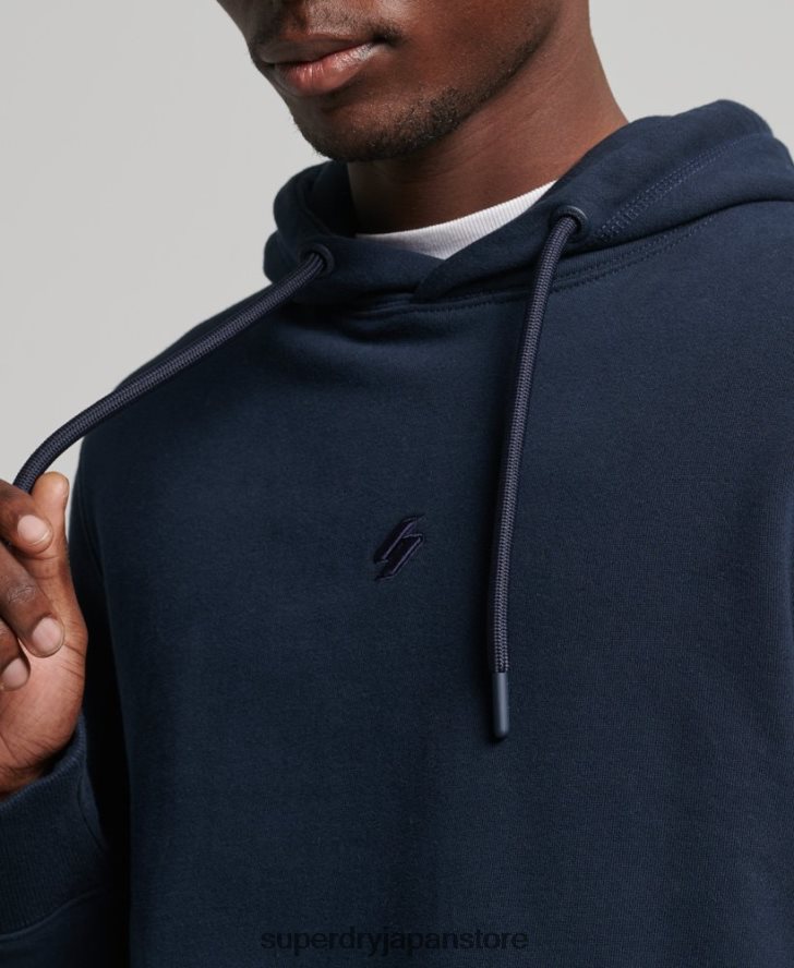 スポーツロゴクラブパーカー 男性 Superdry 衣類 海軍 2J62PZ5116