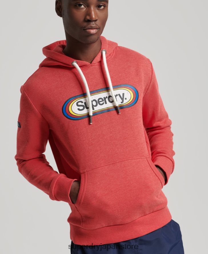 ヴィンテージコアロゴシーズンパーカー 男性 Superdry 衣類 赤 2J62PZ5117