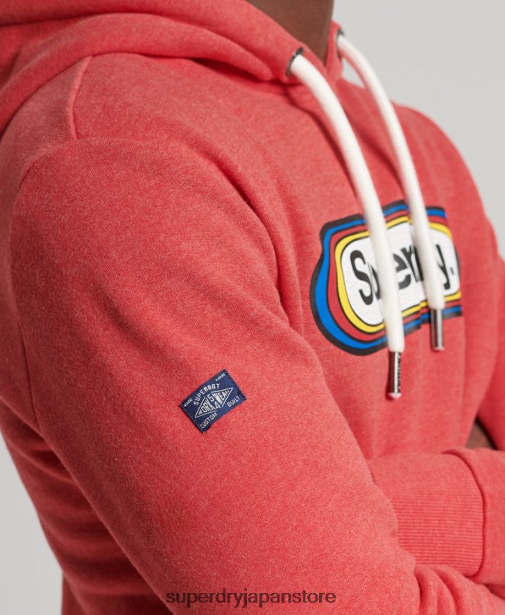ヴィンテージコアロゴシーズンパーカー 男性 Superdry 衣類 赤 2J62PZ5117