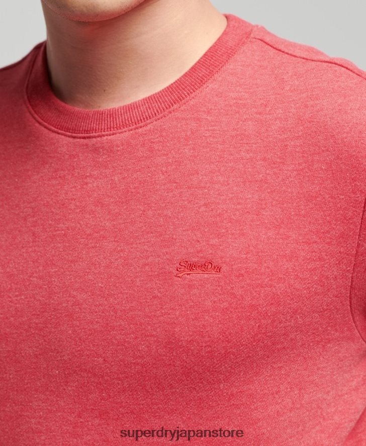 オーガニックコットン ヴィンテージロゴ クルースウェットシャツ 男性 Superdry 衣類 赤 2J62PZ5124