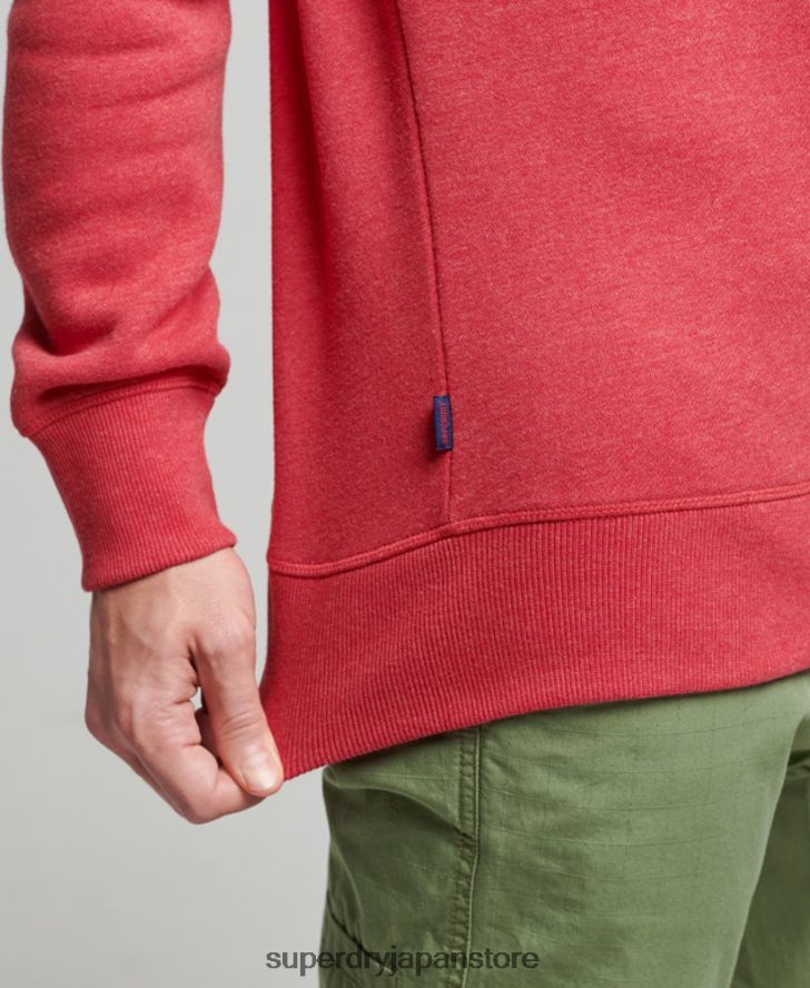オーガニックコットン ヴィンテージロゴ クルースウェットシャツ 男性 Superdry 衣類 赤 2J62PZ5124