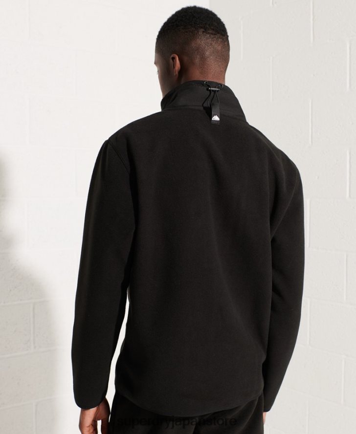 マウンテンスポーツフリースハーフジップジャケット 男性 Superdry 衣類 黒 2J62PZ5132