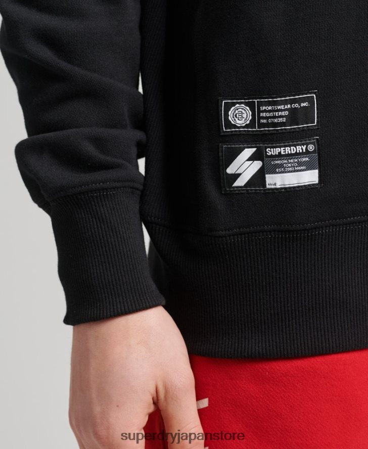 バーシティ アーチ クルー スウェットシャツ 男性 Superdry 衣類 黒 2J62PZ5134