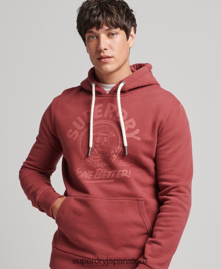 サインライターパーカー 男性 Superdry 衣類 赤 2J62PZ5137