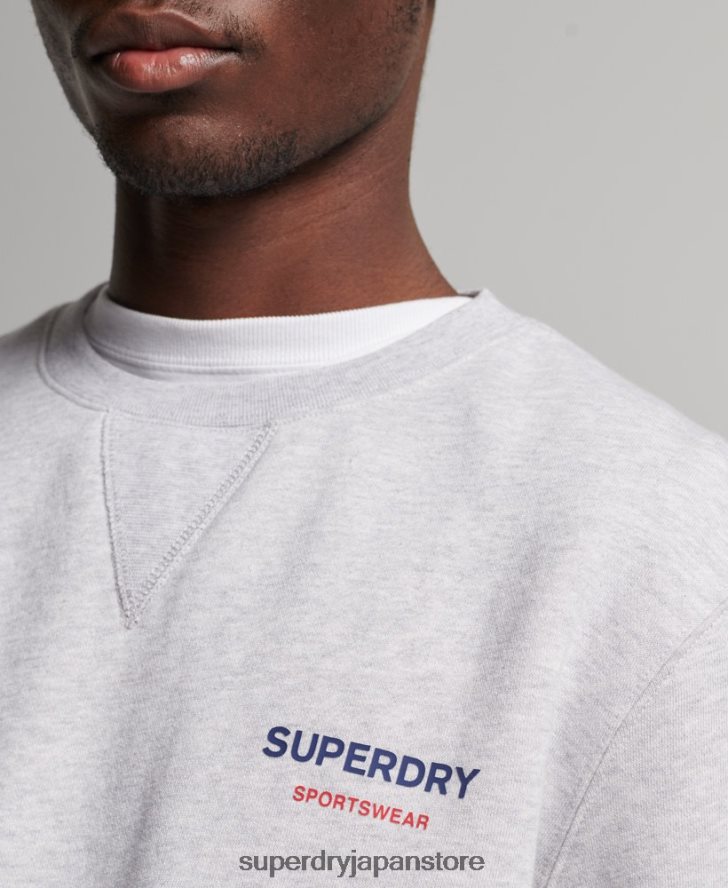 コードスポーツウェアクルースウェットシャツ 男性 Superdry 衣類 グレー 2J62PZ513