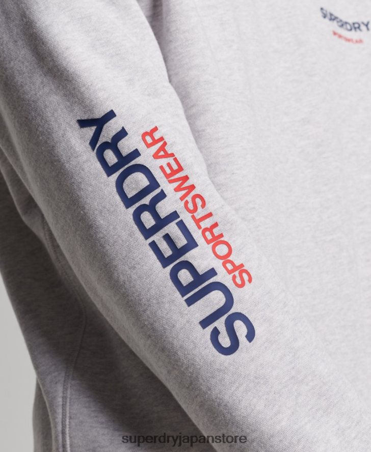 コードスポーツウェアクルースウェットシャツ 男性 Superdry 衣類 グレー 2J62PZ513
