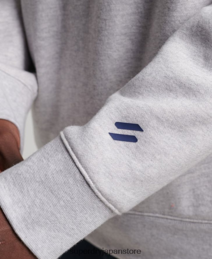 コードスポーツウェアクルースウェットシャツ 男性 Superdry 衣類 グレー 2J62PZ513