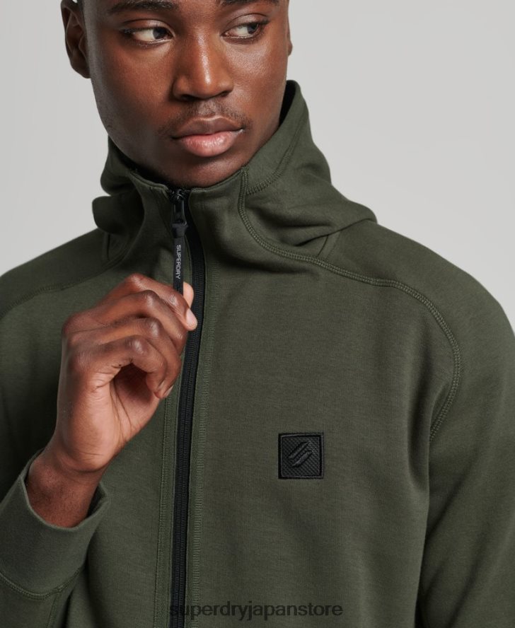 コードテックジップパーカー 男性 Superdry 衣類 カーキ 2J62PZ5140