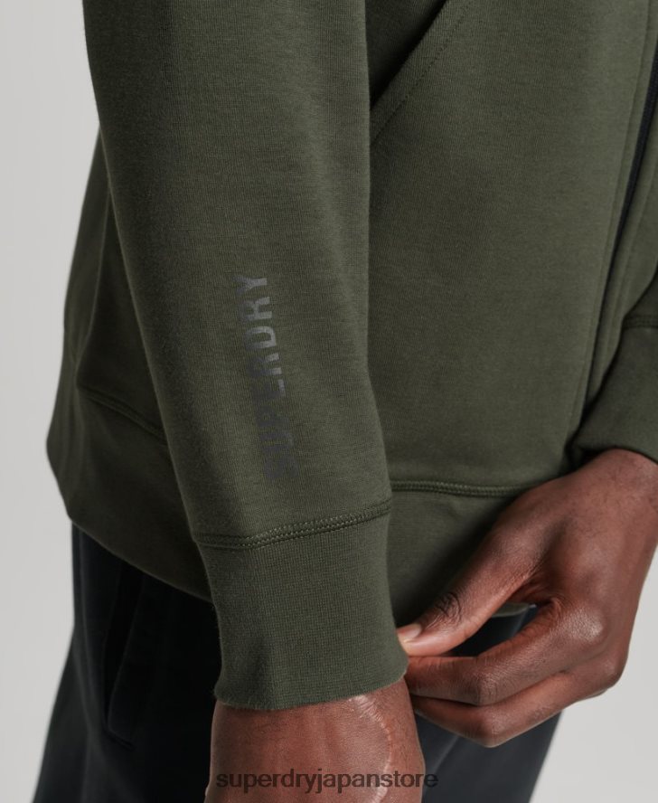 コードテックジップパーカー 男性 Superdry 衣類 カーキ 2J62PZ5140
