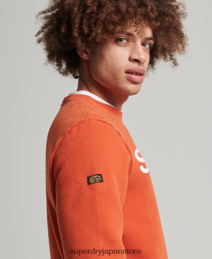 ヴィンテージクラシッククルースウェットシャツ 男性 Superdry 衣類 オレンジ 2J62PZ5143