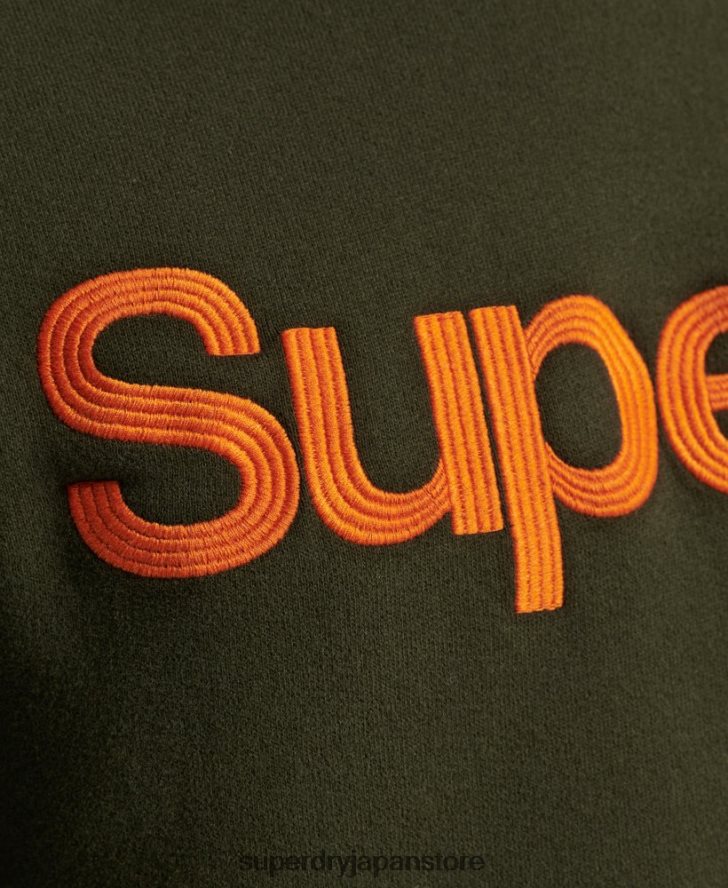 ヴィンテージクラシッククルースウェットシャツ 男性 Superdry 衣類 緑 2J62PZ5149