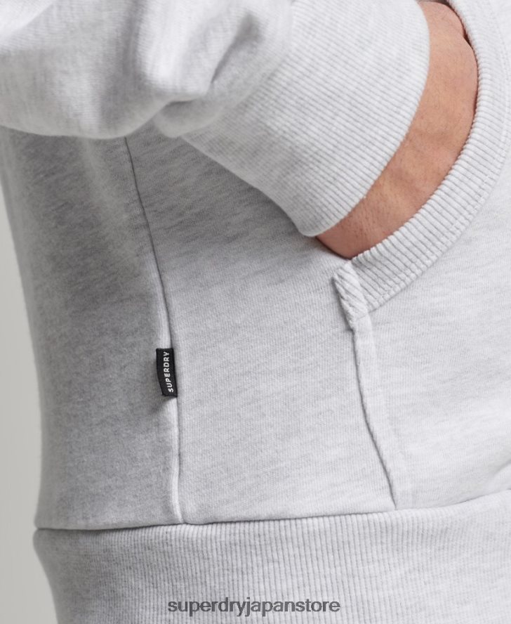 ヴィンテージコアロゴクラシックジップパーカー 男性 Superdry 衣類 ライトグレー 2J62PZ5150