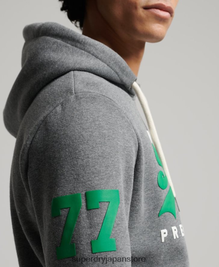 ヴィンテージロゴクラシックパーカー 男性 Superdry 衣類 グレー 2J62PZ5155