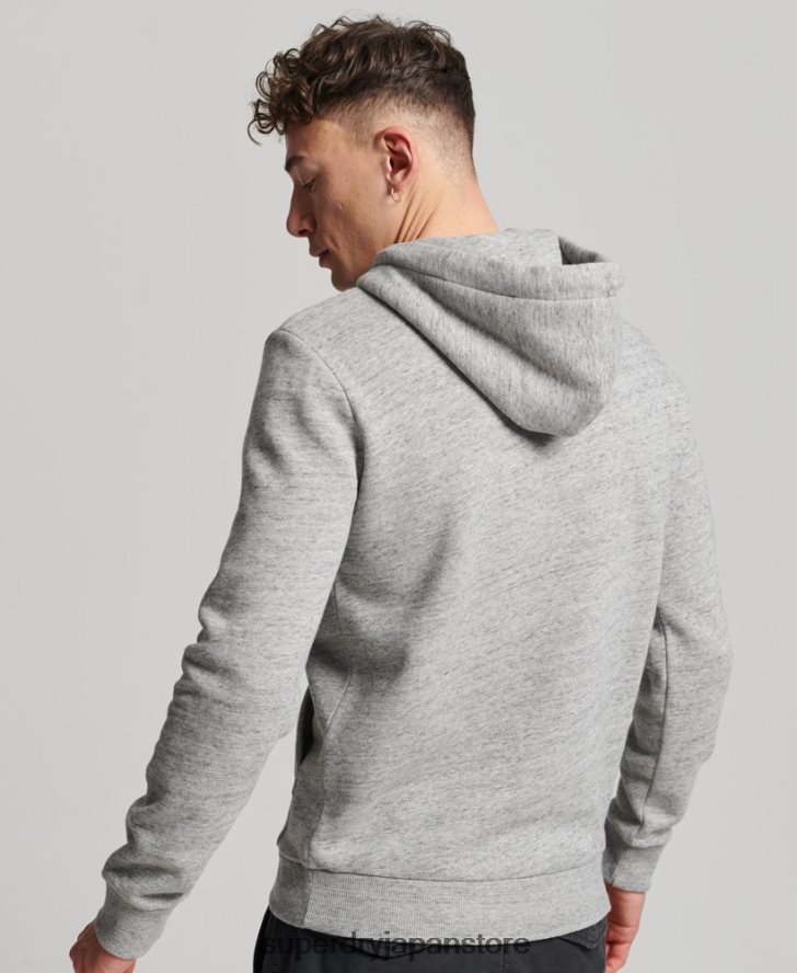 ヴィンテージロゴナラティブパーカー 男性 Superdry 衣類 グレー 2J62PZ515