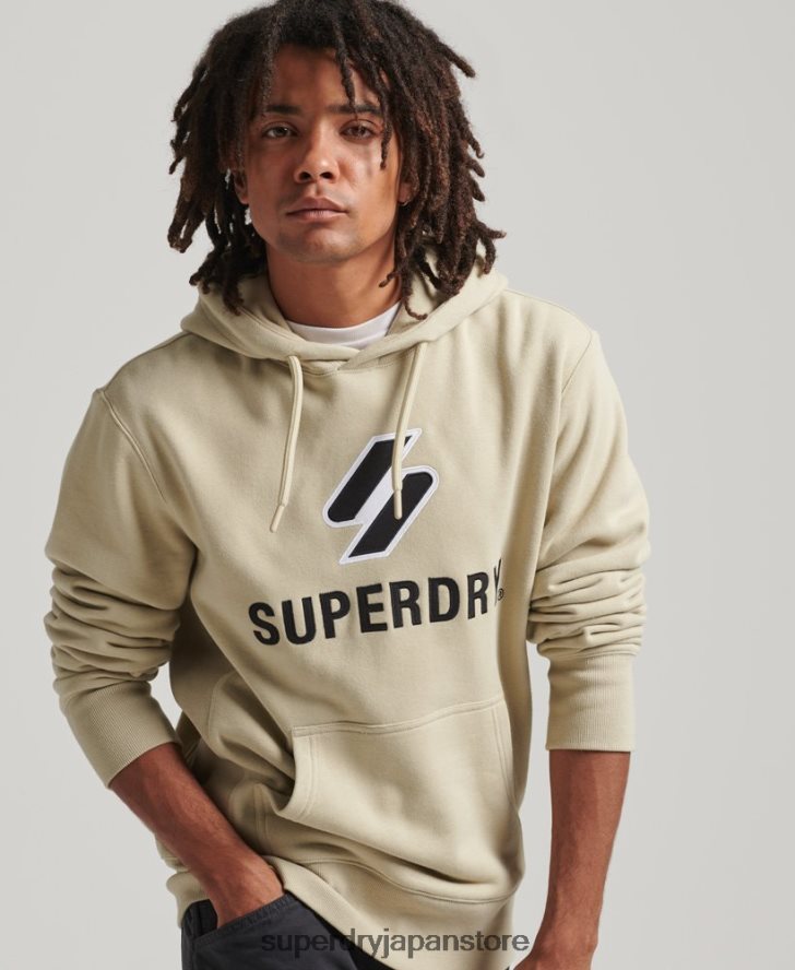 スタックアップリケロゴパーカー 男性 Superdry 衣類 ベージュ 2J62PZ5160