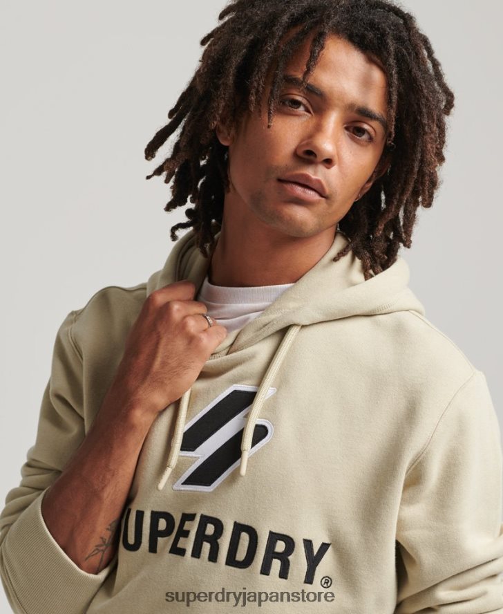 スタックアップリケロゴパーカー 男性 Superdry 衣類 ベージュ 2J62PZ5160