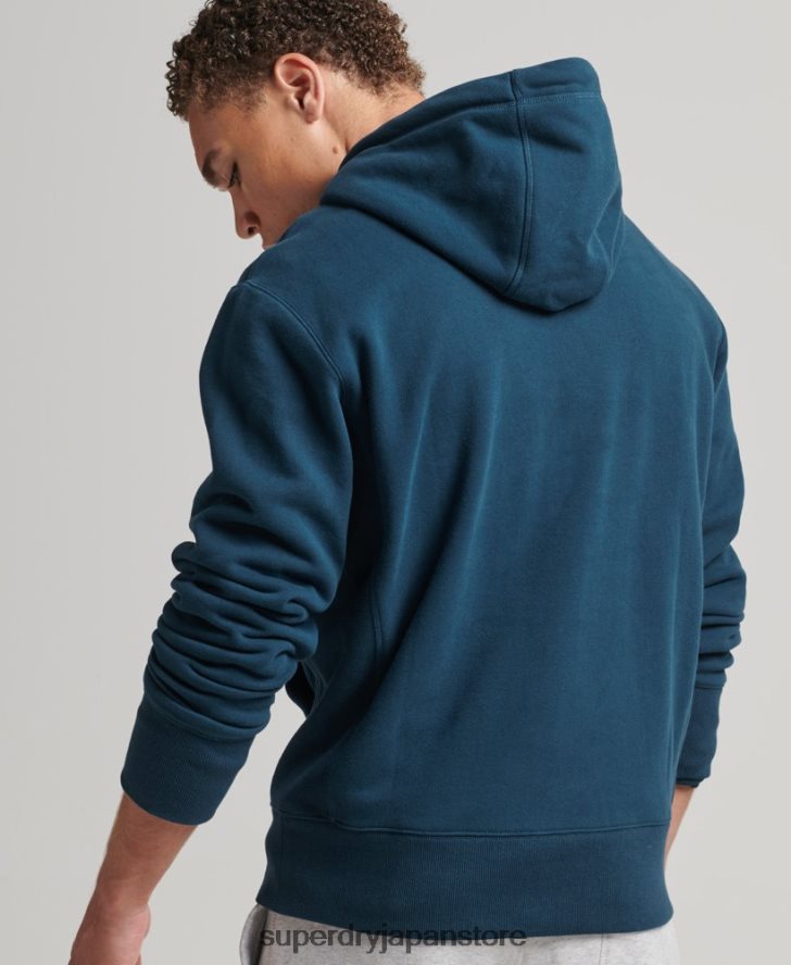 スタックアップリケロゴパーカー 男性 Superdry 衣類 濃紺 2J62PZ5161
