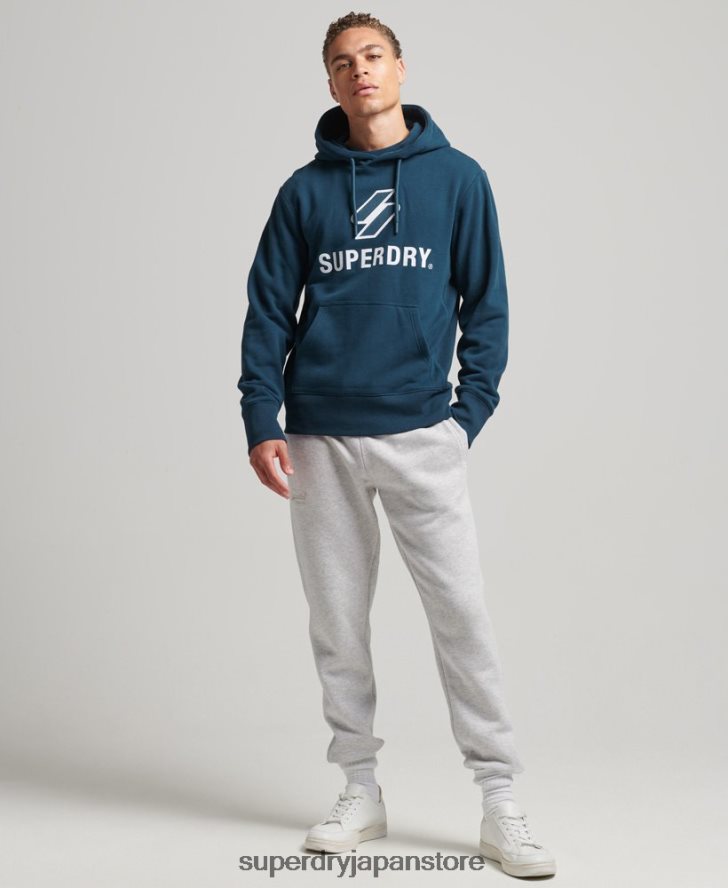 スタックアップリケロゴパーカー 男性 Superdry 衣類 濃紺 2J62PZ5161