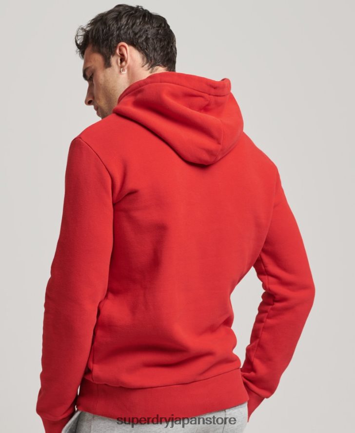 ヴィンテージロゴ ヘリテージパーカー 男性 Superdry 衣類 赤 2J62PZ5162