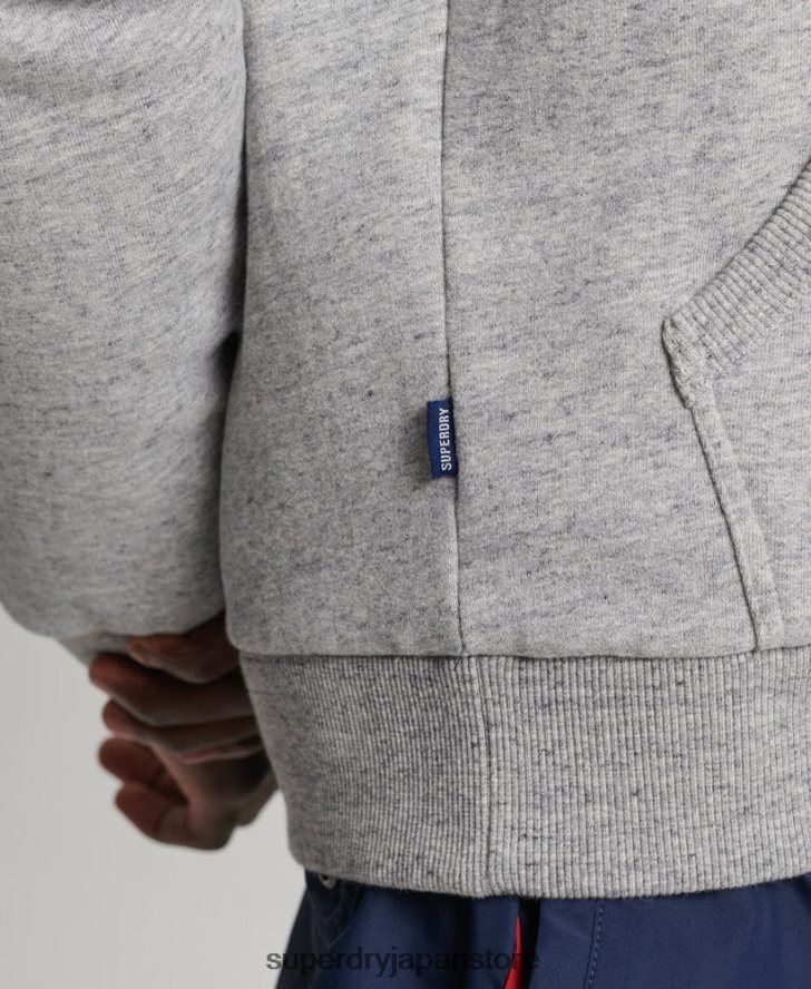 ヴィンテージコアロゴシーズナルジップパーカー 男性 Superdry 衣類 グレー 2J62PZ5163