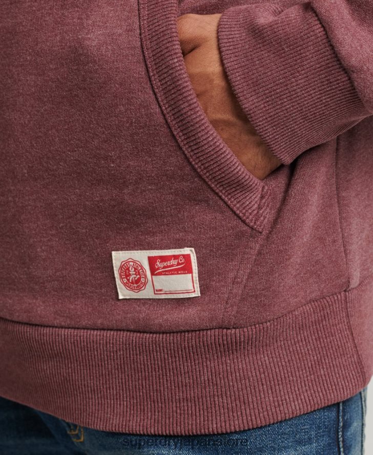 ヴィンテージスクリプトスタイルカレッジパーカー 男性 Superdry 衣類 赤 2J62PZ5167