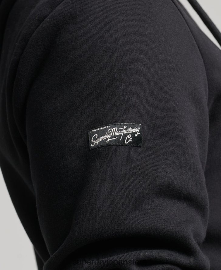ヴィンテージコーポレーションロゴワークパーカー 男性 Superdry 衣類 黒 2J62PZ5169
